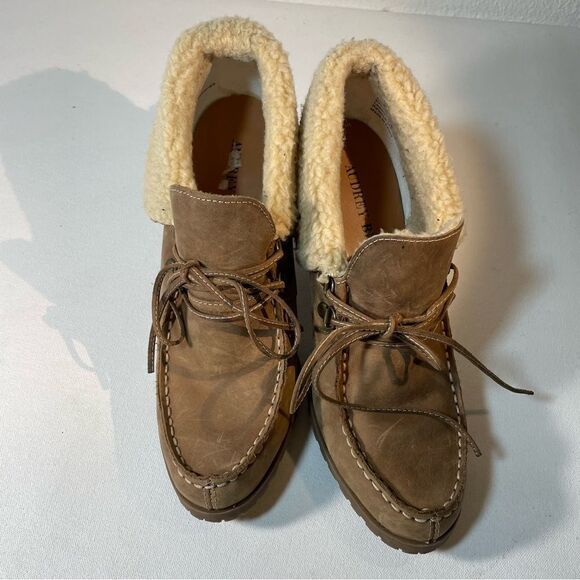 Audrey Brooke Roxy2 tan leather booties with Sherpa size 9 - Picture 8 of 12
